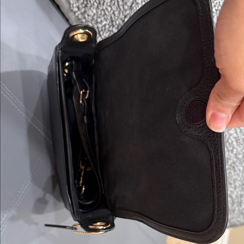 Coach Brown Pebbled Leather Crossbody Bag - Picture 7 of 9